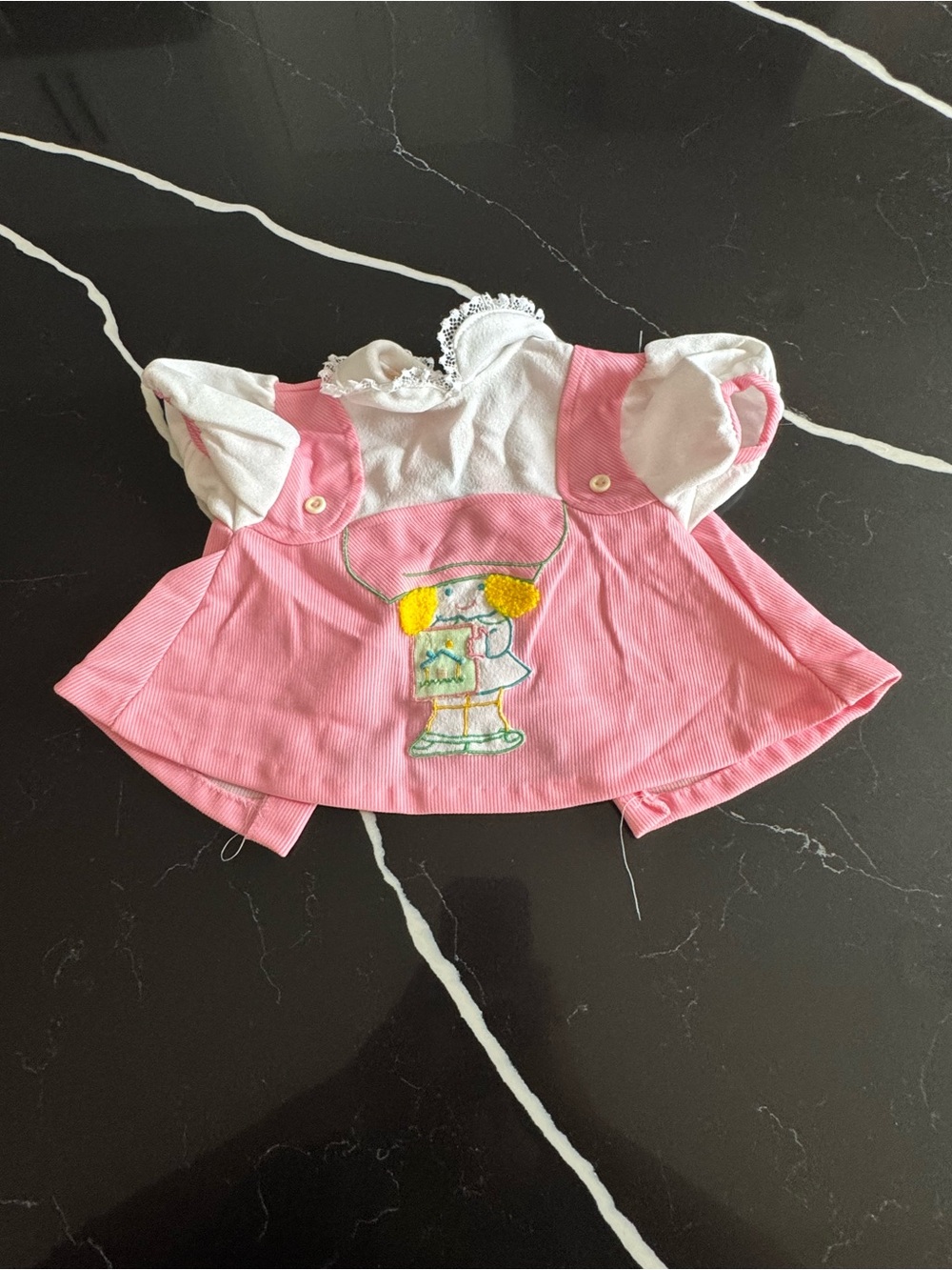 Pink‎ Girls' Top with Embroidered Doll